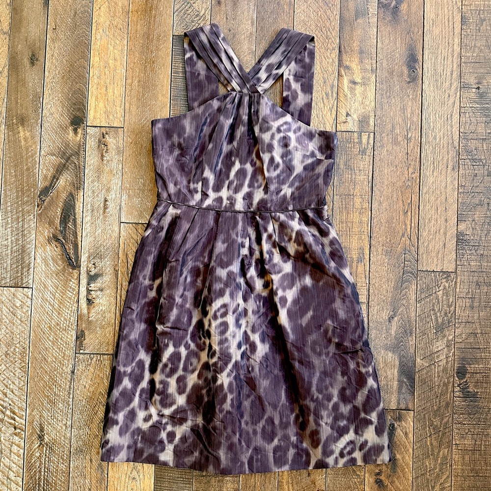 Banana Republic Leopard Print Halter Dress Size 8